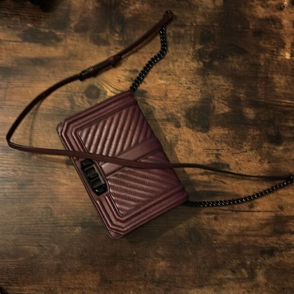 Rebecca Minkoff
 Chevron Quilted Small Love Cross Body Leather Bag - Picture 8 of 8